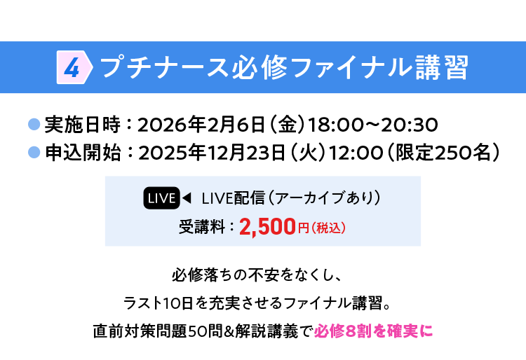 4 プチナース必修ファイナル講習