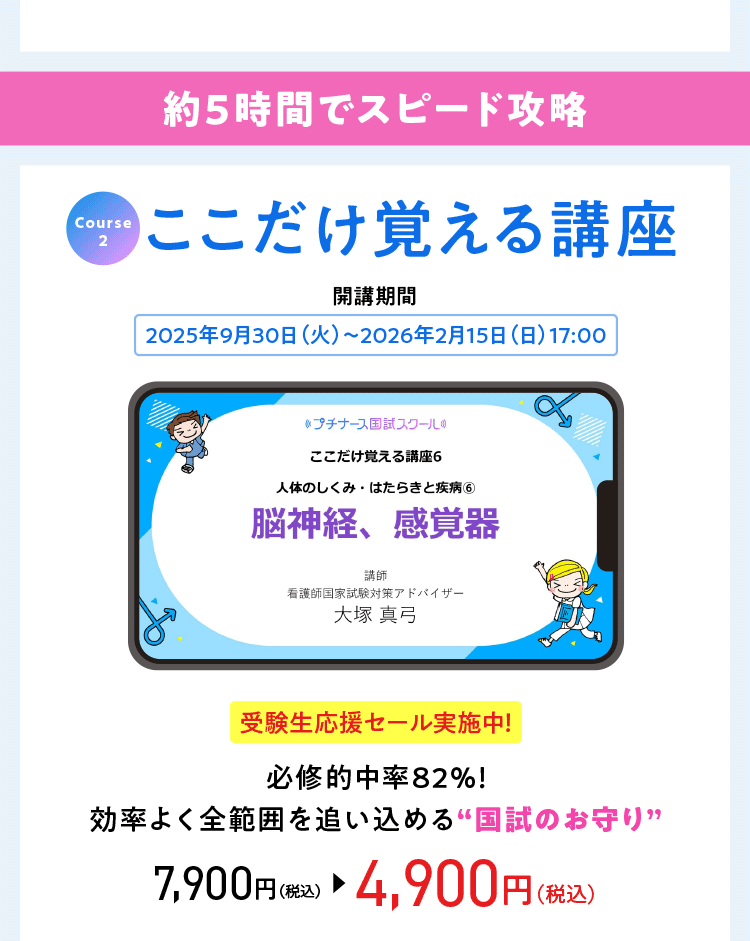 プチナース国試スクール通常講座 Course2 ここだけ覚える講座